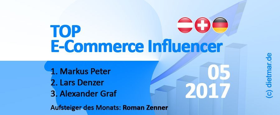 Mai 2017: Top e-Commerce Influencer Liste von Dietmar Hölscher